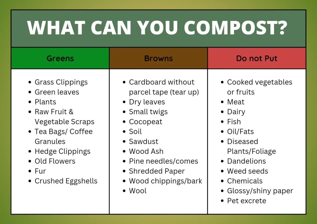 Infographic on What Can You Compost